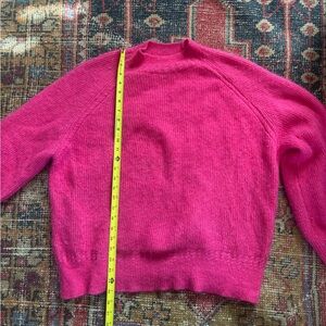 Sézane Fuchsia Crew Neck Sweater
